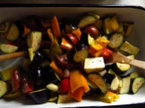 Gemüse nach 30 Minuten im Ofen